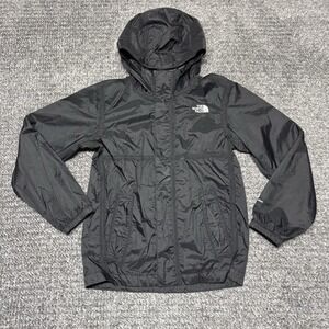 The North Face Boys Dryvent Waterproof Parka Black And Gray Size Medium
